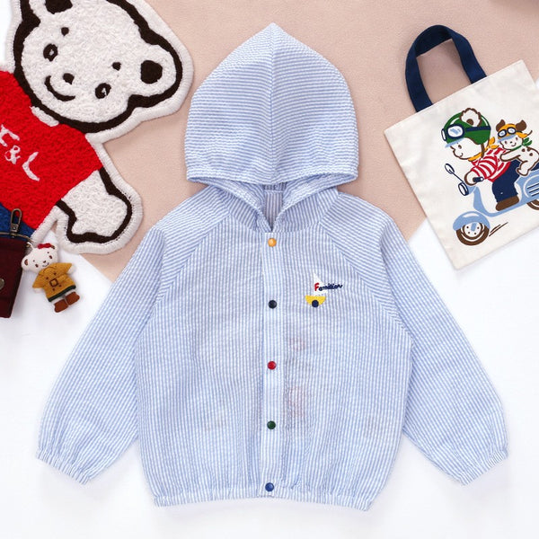 Baby, Toddler & Kids Ahoy Sailor! Cartoon Navy Bear Hooded Jacket for Boys & Girls