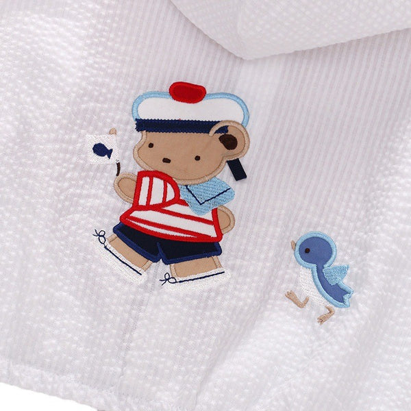 Baby, Toddler & Kids Ahoy Sailor! Cartoon Navy Bear Hooded Jacket for Boys & Girls