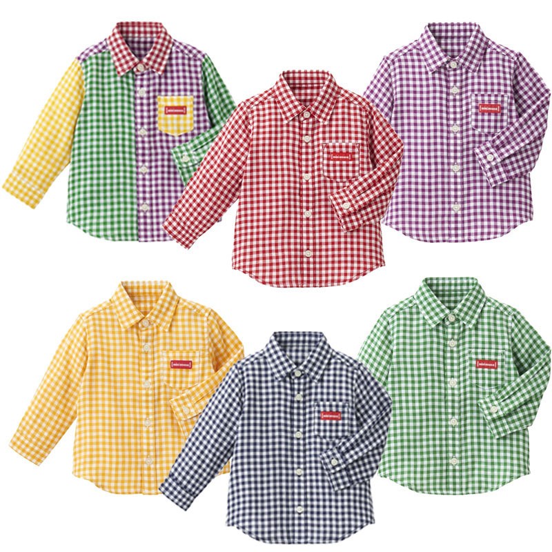 Baby, Toddler & Kids Classic Checkered Gingham Dress Shirt for Boys