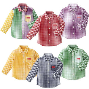 Baby, Toddler & Kids Classic Checkered Gingham Dress Shirt for Boys
