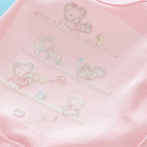 Baby, Toddler & Kids Cute Animal Friends Pink Pullover Sweatshirt for Girls