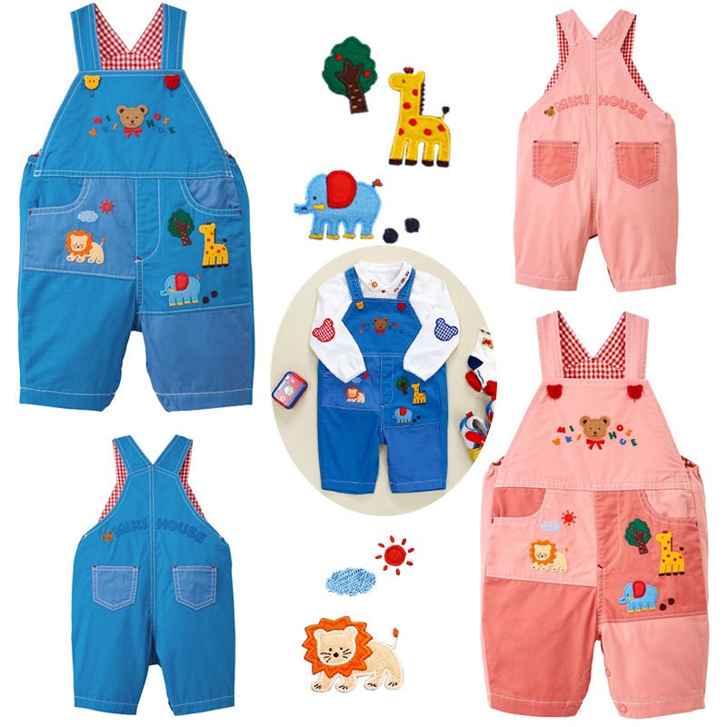 Baby, Toddler & Kids Animal Safari Toddler Overalls - Available in Blue & Pink for Boys and Girls