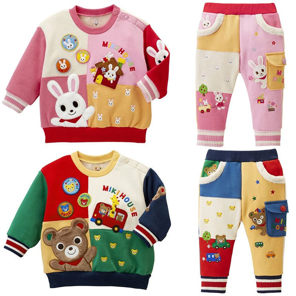 Baby, Toddler & Kids Rabbit Patchwork Sweatshirt or Pants for Boys and Girls