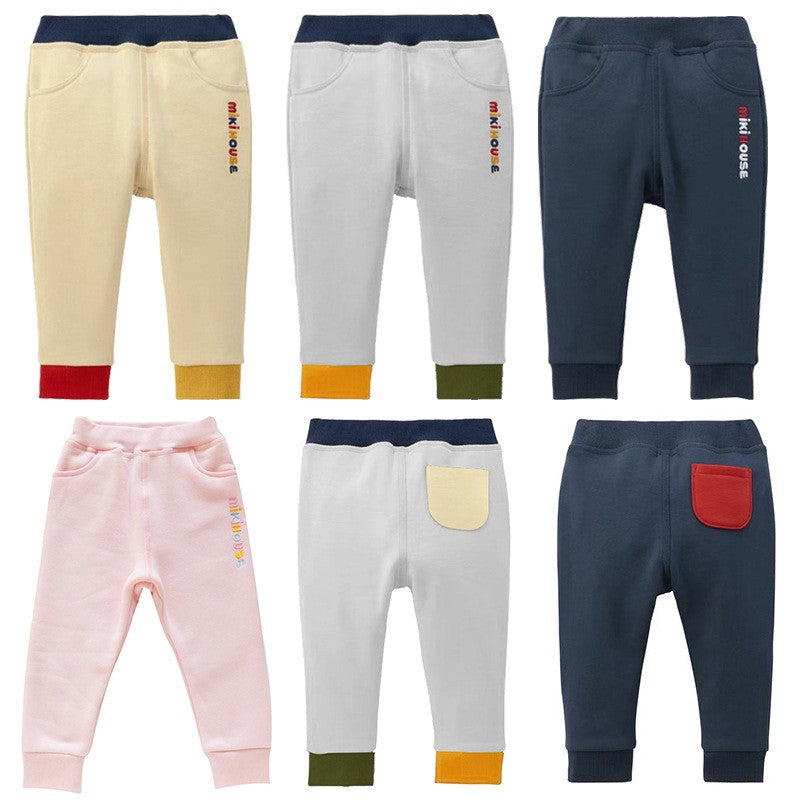 Baby, Toddler & Kids Cozy Cotton Baby Jogger Pants with Contrast Cuffs for Boys