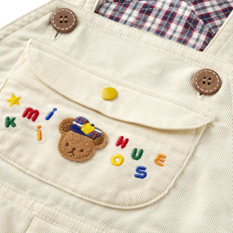 Baby, Toddler & Kids Bear Corduroy Overalls - Adorable Baby Dungarees for Boys