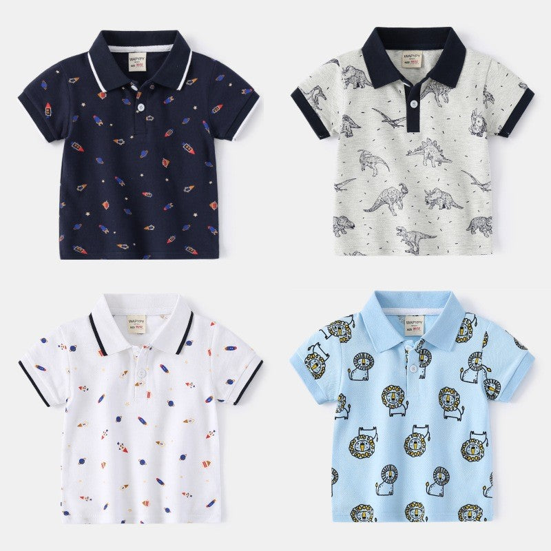 Toddler & Kids Fun Pattern Polo Shirts for Boys