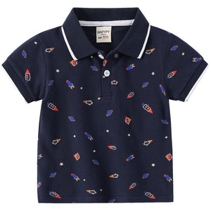 Toddler & Kids Fun Pattern Polo Shirts for Boys