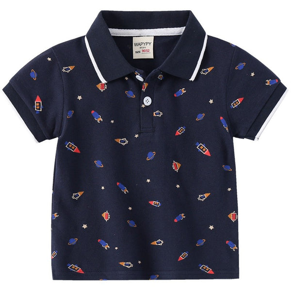Toddler & Kids Fun Pattern Polo Shirts for Boys