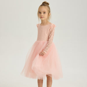 Girls Lace Tulle Princess Dress
