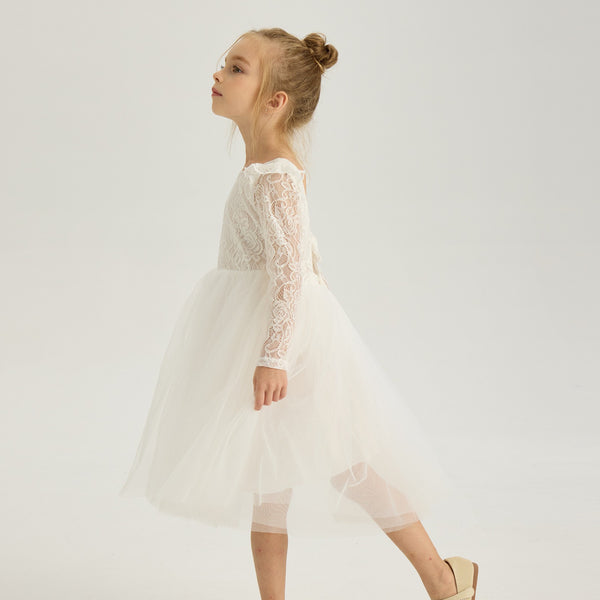 Girls Lace Tulle Princess Dress