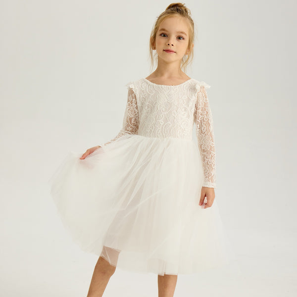 Girls Lace Tulle Princess Dress