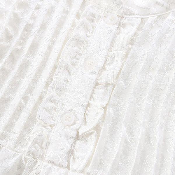 Elegant White Lace Tiered Dress for Girls | Vintage-Inspired Special Occasion Wear