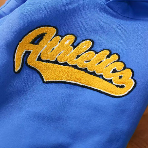 2-Piece Boys Hoodie & Shorts Set - Blue "Athletics"