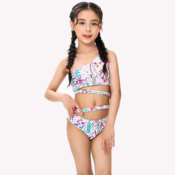 Tropical Leaf Cutout Bikini Set