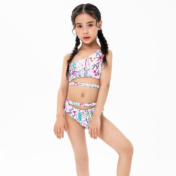 Tropical Leaf Cutout Bikini Set