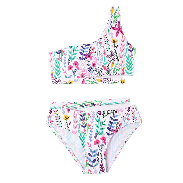 Tropical Leaf Cutout Bikini Set
