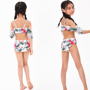 Tropical Floral Off-Shoulder Bikini Set