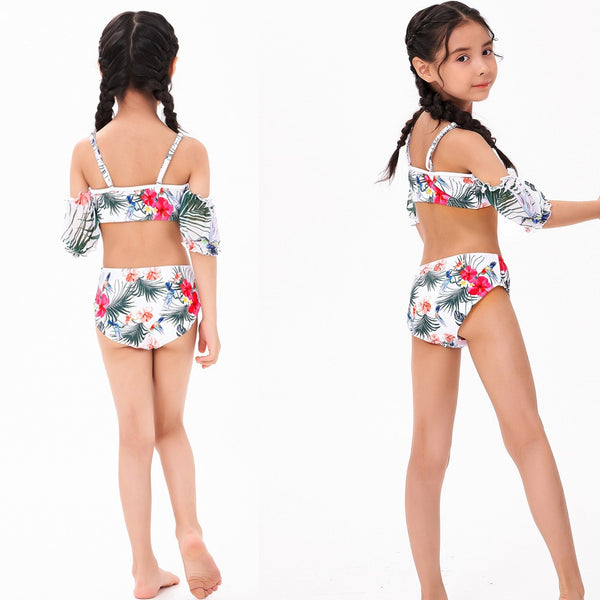 Tropical Floral Off-Shoulder Bikini Set