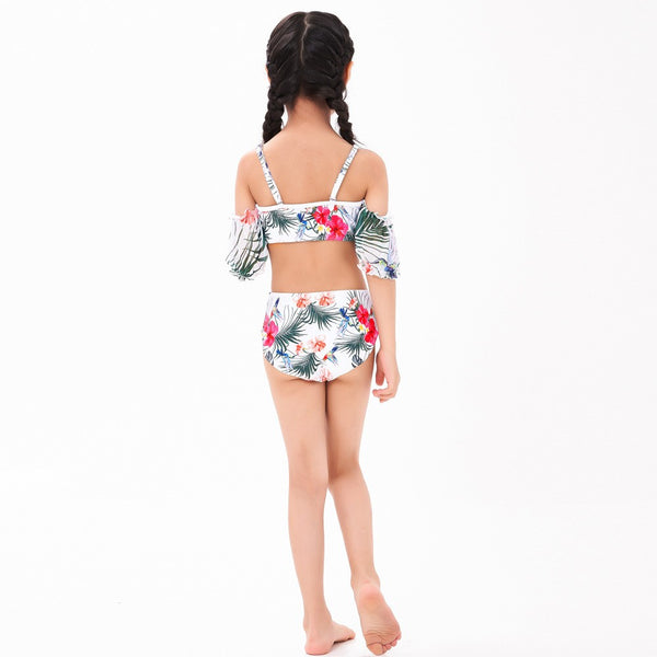 Tropical Floral Off-Shoulder Bikini Set