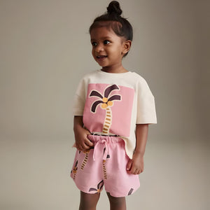 Retro “Vacay” Palm Tree Summer Set Outfit
