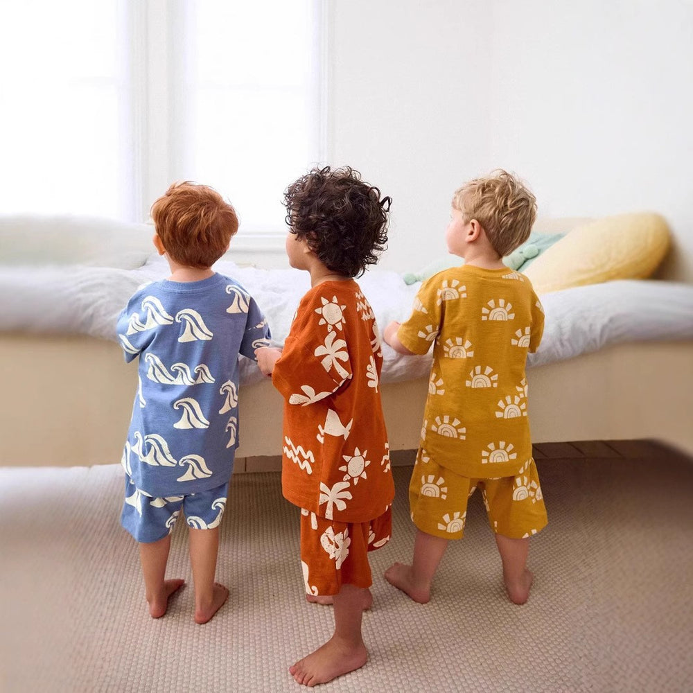 Toddler and Kids Boy Tropical Print Summer Outfit