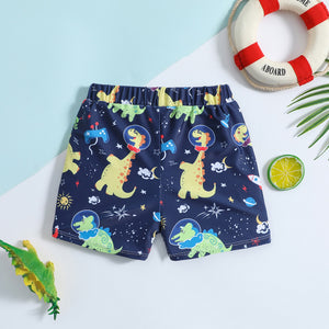 Baby & Toddler Boy Galaxy Dino Print Swim Shorts