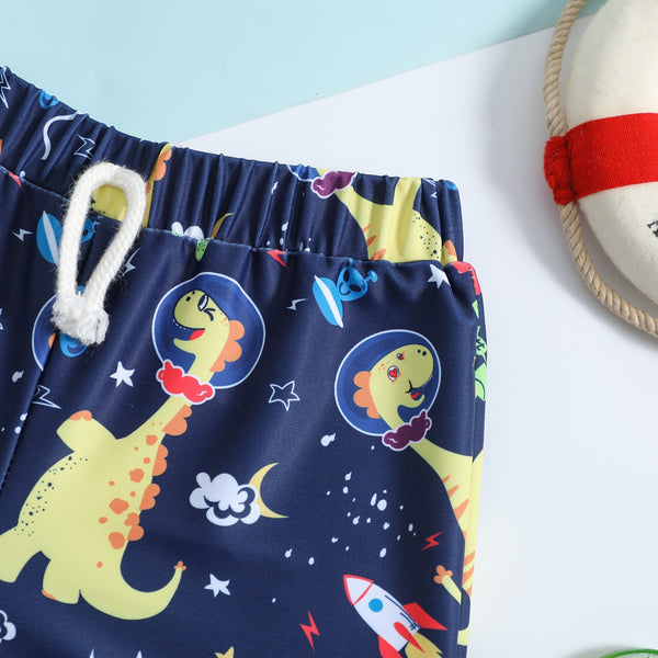 Baby & Toddler Boy Galaxy Dino Print Swim Shorts