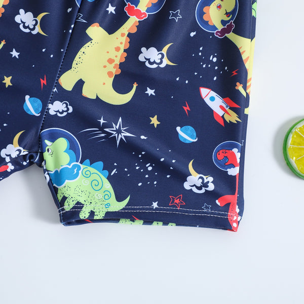 Baby & Toddler Boy Galaxy Dino Print Swim Shorts