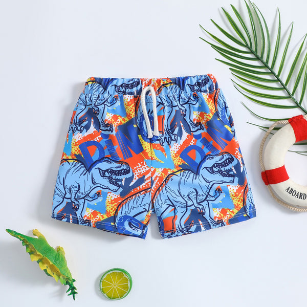Baby & Toddler Boy Bold Blue T-Rex Swim Shorts