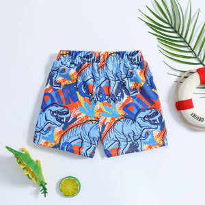 Baby & Toddler Boy Bold Blue T-Rex Swim Shorts