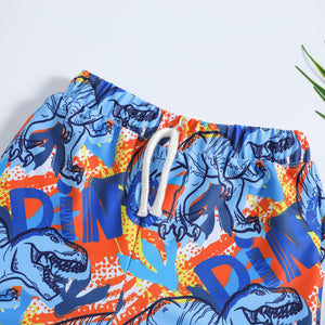 Baby & Toddler Boy Bold Blue T-Rex Swim Shorts