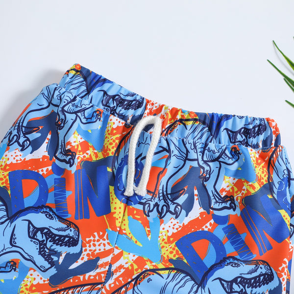 Baby & Toddler Boy Bold Blue T-Rex Swim Shorts