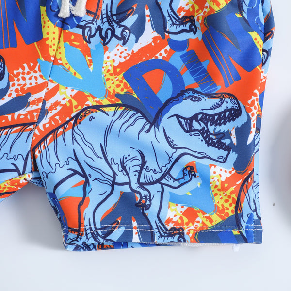 Baby & Toddler Boy Bold Blue T-Rex Swim Shorts