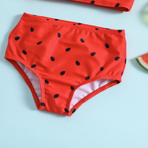 Watermelon One-Shoulder Bikini Set