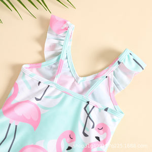Baby, Toddler & Kid Flamingo Ruffle Swimsuit for Girls