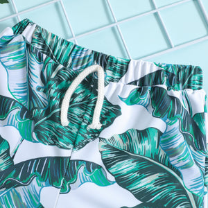 Baby, Toddler, & Kid Tropical Leaf Swim Shorts for Boys