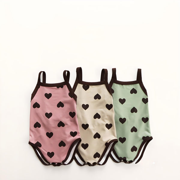 Baby & Toddler Heart Print Swimsuit for Girls