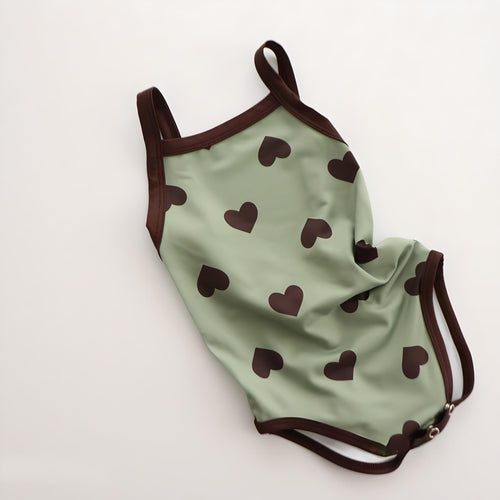 Baby & Toddler Heart Print Swimsuit for Girls - Yarafly