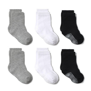 "Morgan" Anti-Slip Baby, Toddler & Children's Socks -6-Pack