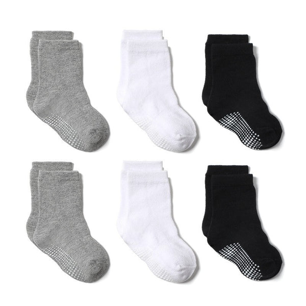 "Morgan" Anti-Slip Baby, Toddler & Children's Socks -6-Pack