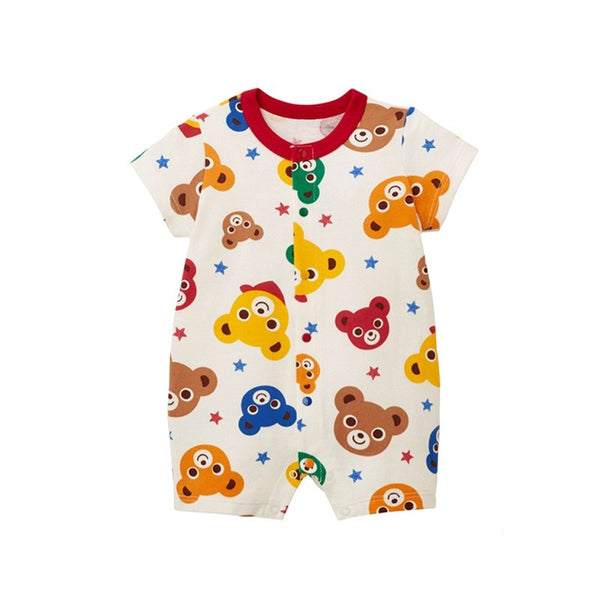 Boy and Girl Adorable Bear Print Romper for Baby & Toddlers