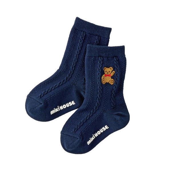 Classic Knit Teddy Bear Socks – Baby & Toddler Unisex Collection