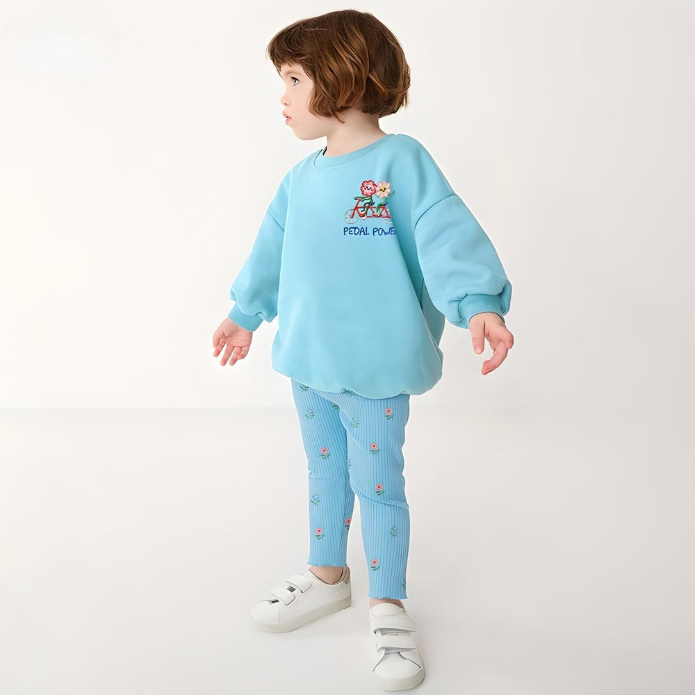 Toddlers & Kids "Pedal Power" Sweatshirt Outfit