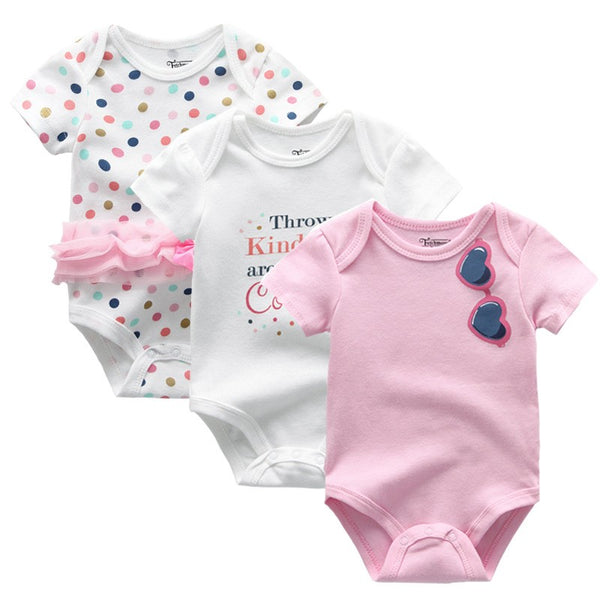"Olivia" Baby Girl Bodysuit 3-Pack Set