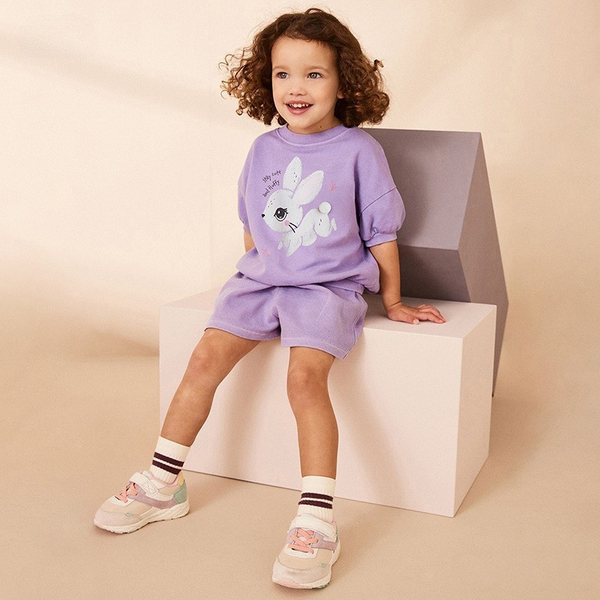 Toddler & Kids Lavender Bunny Summer Set