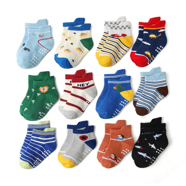 "David" Anti-Slip Ankle Socks - 6-Pack