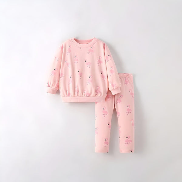 Pink Flamingo Sweatshirt & Pants Set