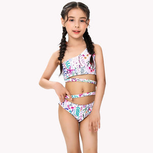 Tropical Leaf Cutout Bikini Set