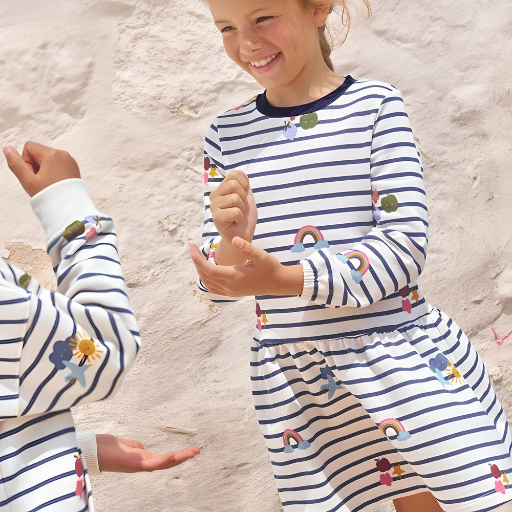 Toddlers & Kids Navy Striped Dress