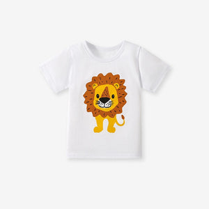 Toddler & Kids Animal Print Short Sleeve T-Shirts – Individual or 3-Pack